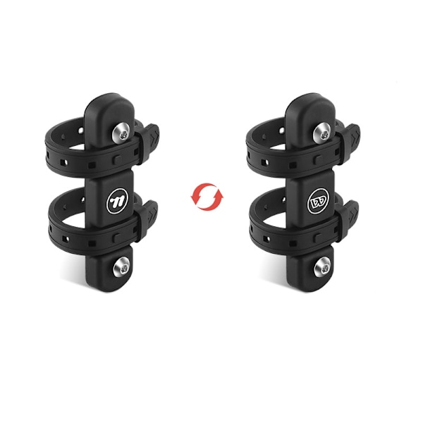 Universal Cykel Vattenflaskhållare Fäste Adapter - Svart Silikon