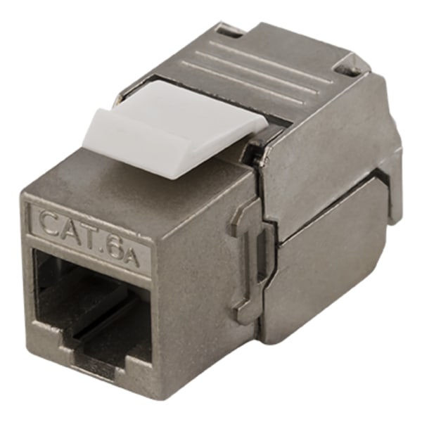 FTP Cat6a keystone connector, shielded, 23-26AWG, "Tool-free