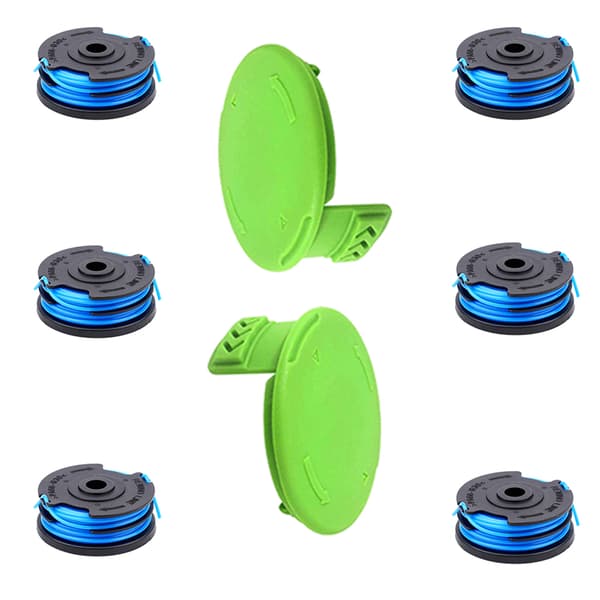 Ersättningsspollina & Lock för Greenworks Strängtrimmer 6 spools