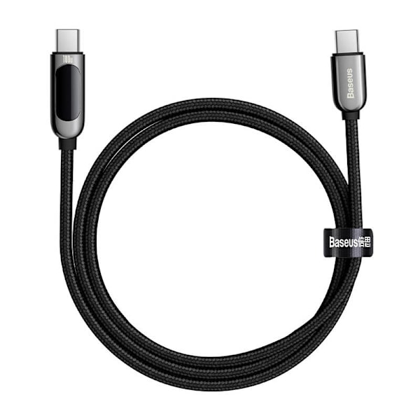 Baseus Displaykabel USB-C till Type-C 100W 1m (svart)