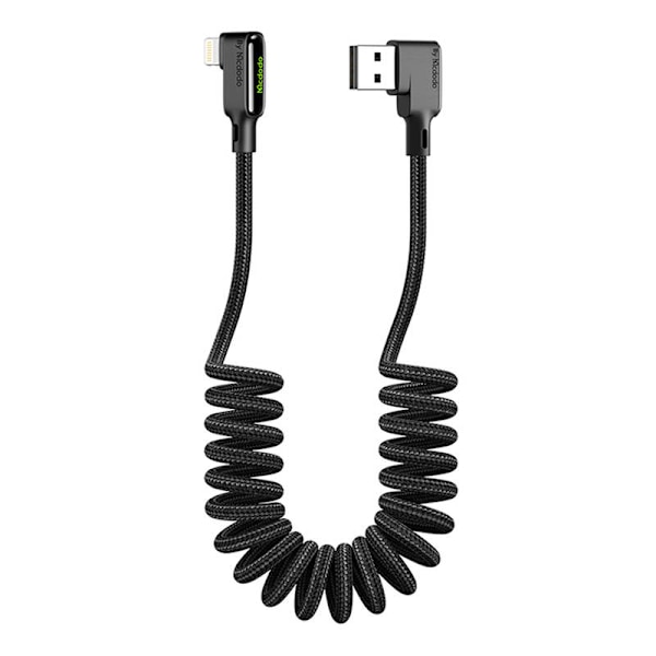 USB til Lightning-kabel, Mcdodo CA-7300, vinklet, 1,8 m (sort)