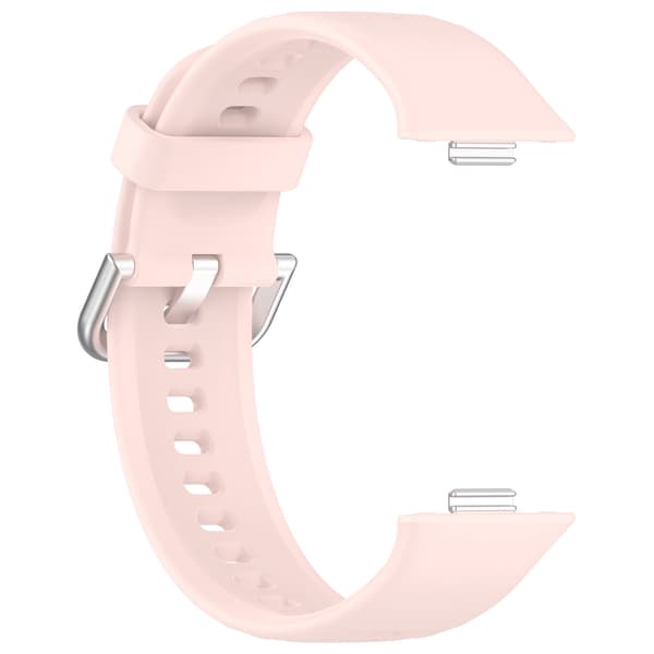 Silikonarmband för Huawei Fit 4 - Ljusrosa, Silverspänne Pine Pine