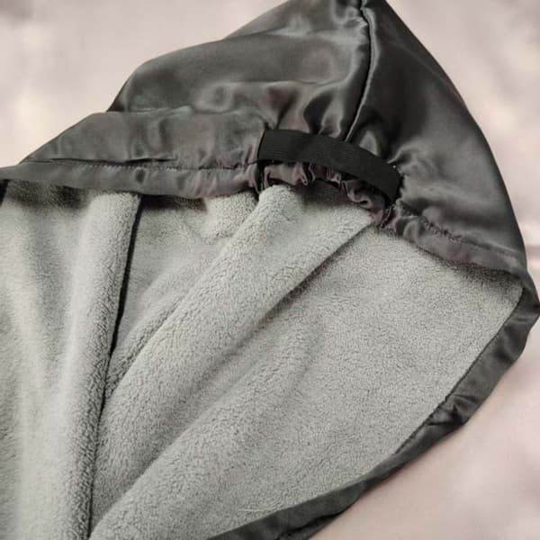Hurtigtørrende silkehårhåndklædeindpakning - Superabsorberende og hurtigtørrende hårturban DarkGrey DarkGrey