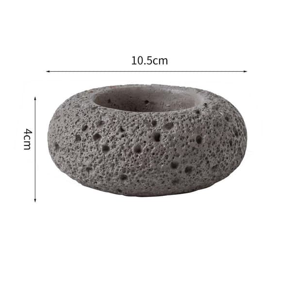 Krybdyr Foder Skål - Naturlig Cement Krybdyr Mad- og Vandskål Grå