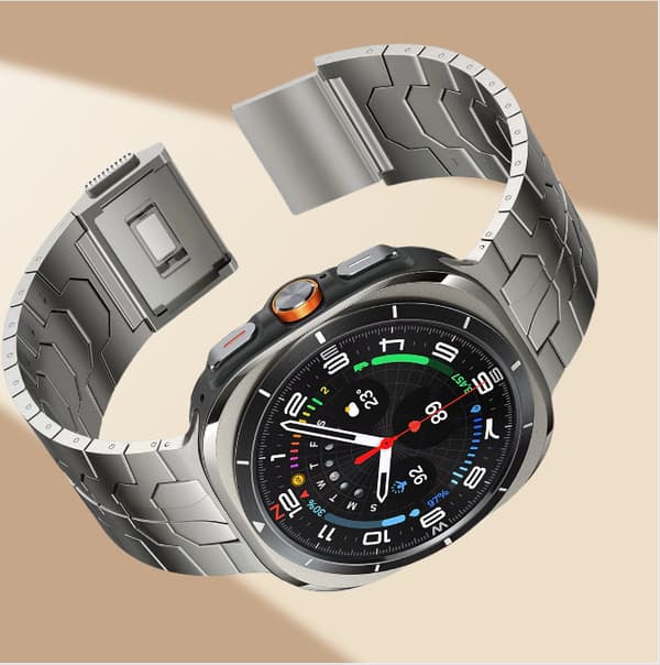 Premium Magnetiskt Rostfritt Stålarmband för Galaxy Watch 7 Silver Silver
