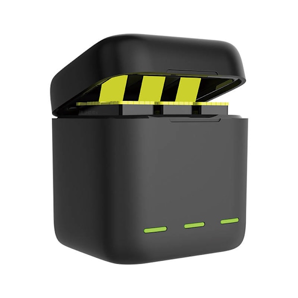 Box Telesin trekanalsladdare + 3 batterier för GoPro Hero 12 / 11 / 10 / 9 (GP-BNC-902-B)
