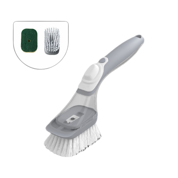 Diskborste med Inbyggd Tvåldispensering Grey Grey