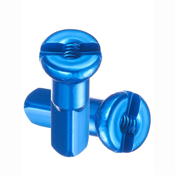 Anodiserade ekernipplar i aluminiumlegering för cykelhjul Blue Blue