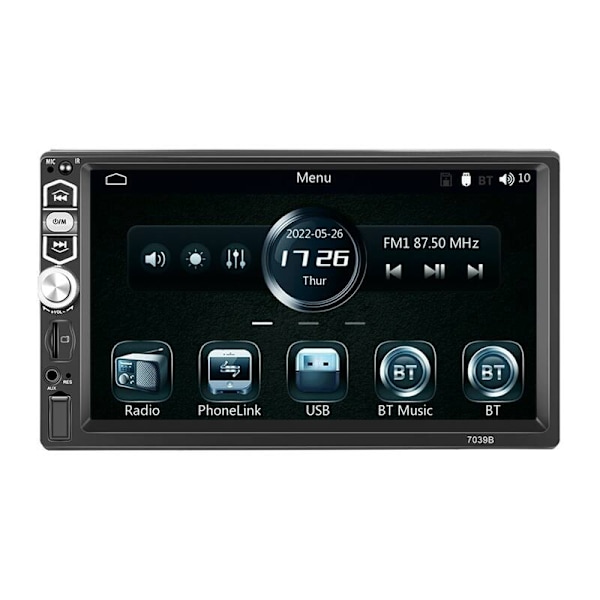 Näyttö samochodowy 7,0" Podofo A3061 Carplay & Android Auto, Bluetooth 5.1