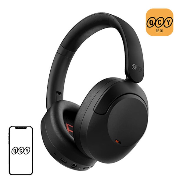 Trådløse hovedtelefoner QCY ANC H4 (sort)