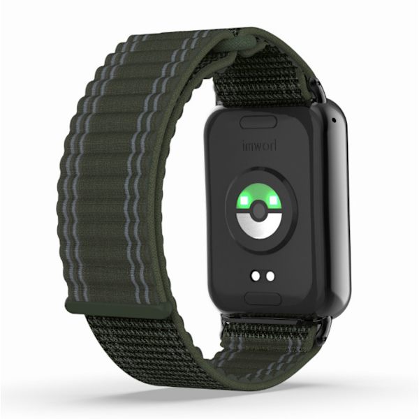 Nylon flätat klockarmband för Xiaomi Mi Band 9/8 Pro Grön