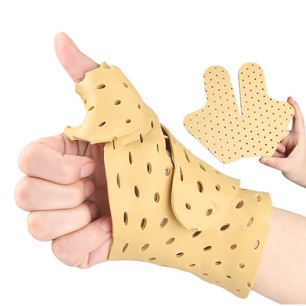 Tumformningsskena: Polymer tumstödsortos för sensträckning och handfixering