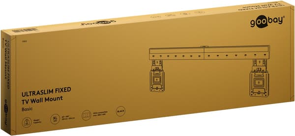 Erittäin ohut TV-seinäkiinnike Basic FIXED (XL)