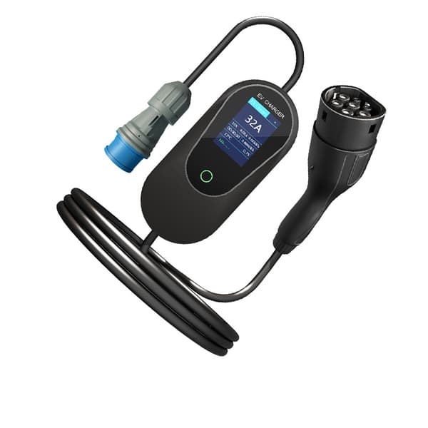 Bärbar EV-Laddare Typ 2 – 7kW, 32A, 5m Laddkabel (EVSE)