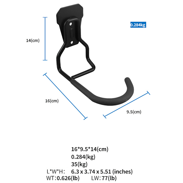 Väggkrok för cykel