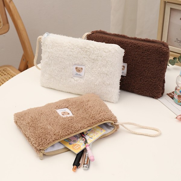 Kosmetiktaske med bamsedesign - Rejsemakeup-organizer Brun