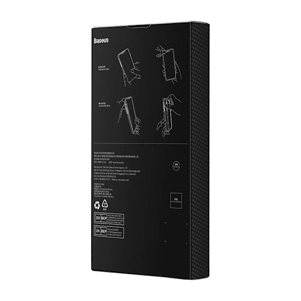 Magnetisk etui Baseus Synthetic Fiber Series til iPhone 14 Pro (sort)+ hærdet glas + rensesæt
