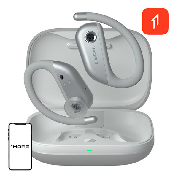 1MORE FIT OPEN trådlösa hörlurar (silver)