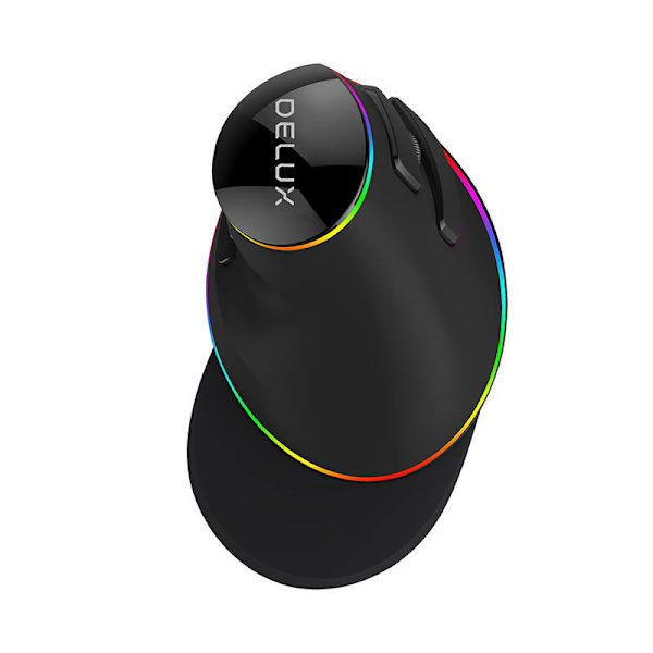 Trådbunden vertikal mus Delux M618Plus 4000DPI RGB