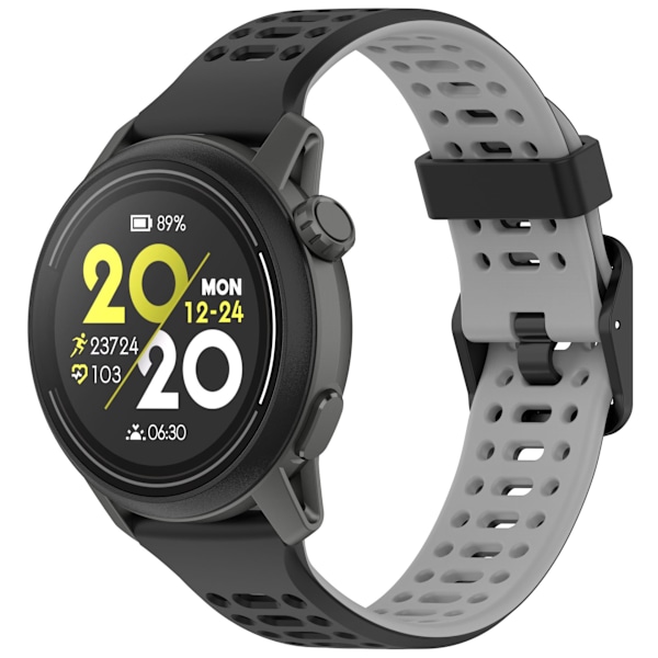 Klockarmband för Coros Grå+svart 22 mm