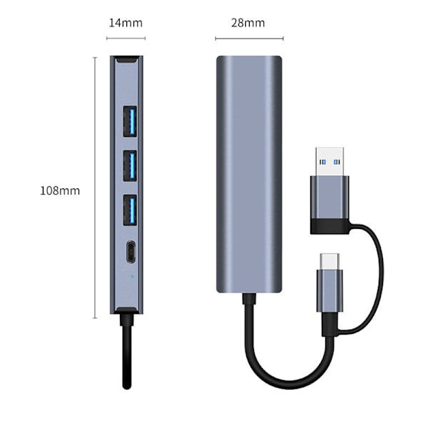 5-i-1 Multifunktionel Dockingstation med Gigabit Ethernet