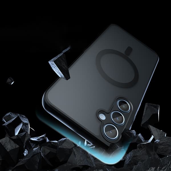 Mat sort magnetisk telefoncover til Samsung Galaxy A-serien Model 12
