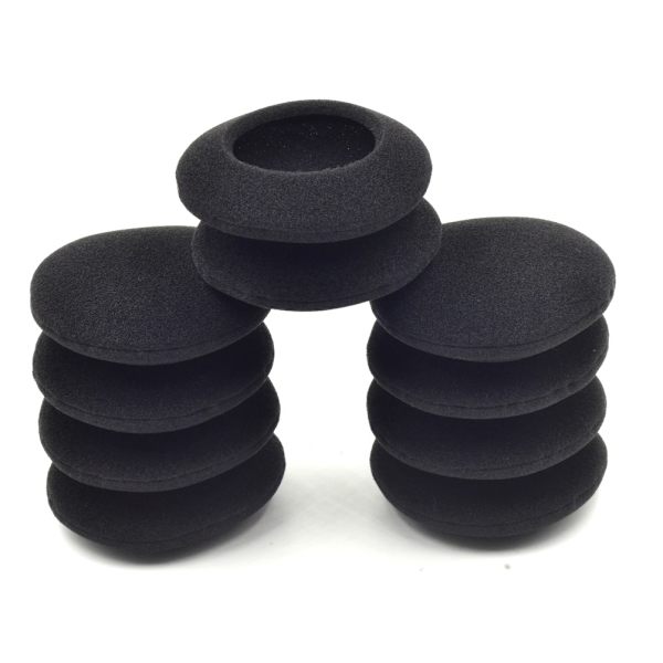 5 par öronkuddar för in-ear hörlurar Svart 50mm