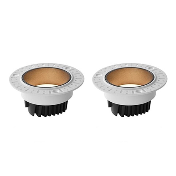 2-pack LED Infälld Downlight - Vit & Svart Kopp, 10W, 75mm Utskärning, 4000K