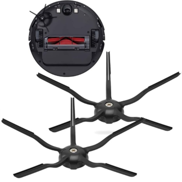 Sidoborste 2-pack Xiaomi Roborock S5/S6/T6/E2/E35 Svart