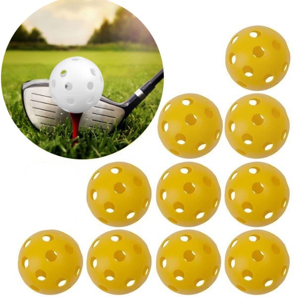 Øv golfbolde plastik 10-pak Gul Gul