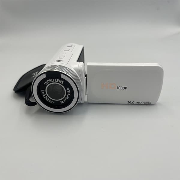 HD-Digitalkamera med Vidvinkelobjektiv White White