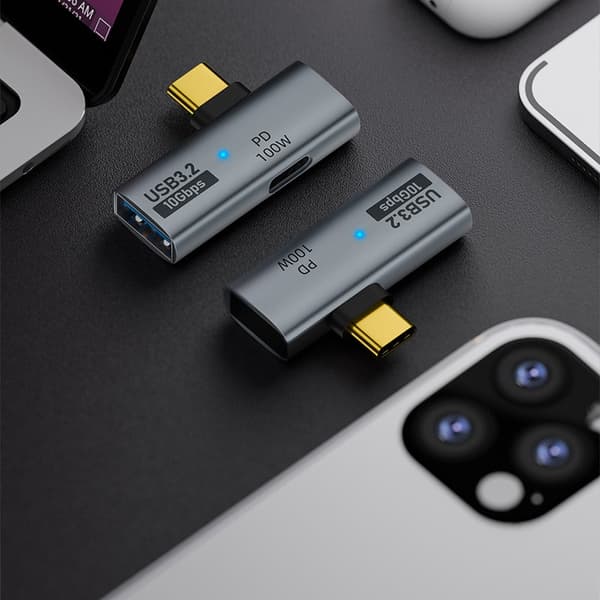 2-in-1 Monitoiminen USB-C-sovitin: Samanaikainen USB & 100W PD-lataus