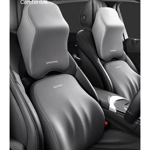 Auton kaulatyyny ja ristiselän tukisetti Grey Grey