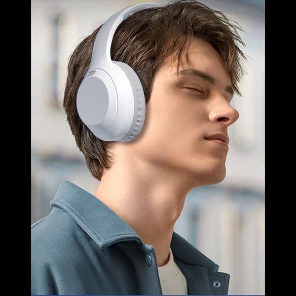 Trådlösa Bluetooth-hörlurar DR10 - Vitgrå