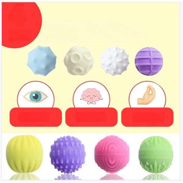 Silikon magnetiska stressbollar 3-pack – stor sensorisk fidget-leksak för taktil massage vid skrivbord, resa och studier