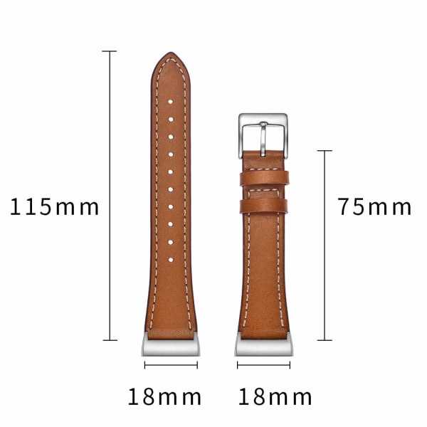 Fitbit Charge 3/4 armband läder Brun