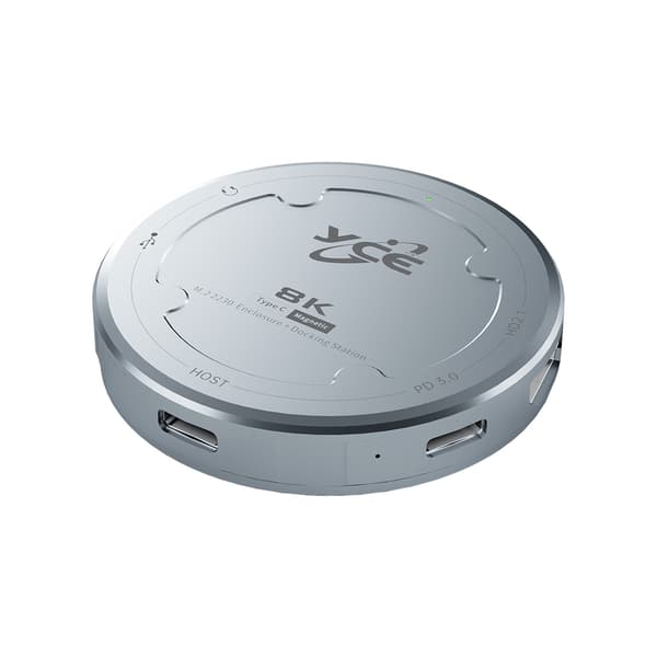 V195J Converter: Type-C till PD3.0+M.2 NVMe+HD2.1+3.5Audio+USB2.0 Magnetisk Hårddiskkapsling, mångsidig anslutningslösning