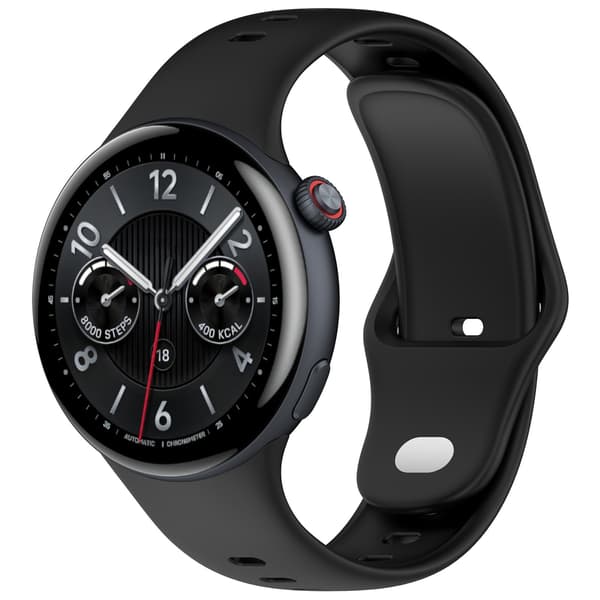 Stilfuld silikonerem til Vivo Watch 5 Black Black