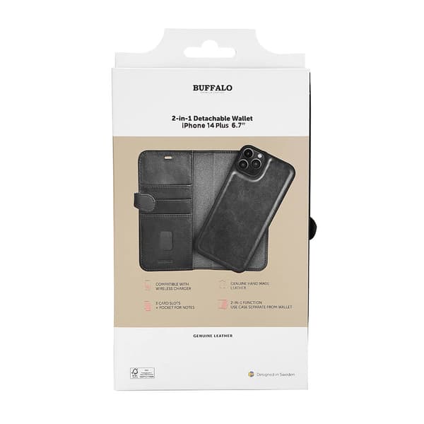 Mobilfodral 2-i-1 3 Kortfack Svart - iPhone 14 Plus