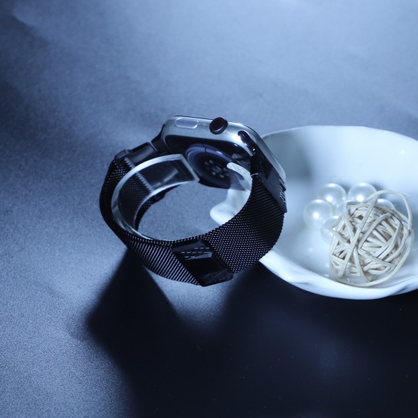 Rustfrit stålurrem til Apple Watch 42/44/45/49 mm Sort