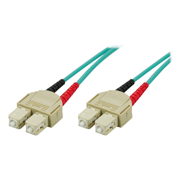 OM3 Fiber cable, SC - SC, duplex, multimode, 50/125, 0,5m