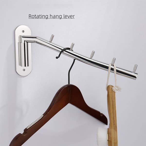 Roterende Krog - 304 Rustfrit Stål Vægmonteret Bøjlestang