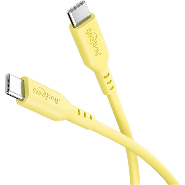 USB-C™-silikonekabel, 1,5 m, gul