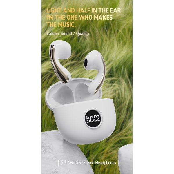 Trådløse øretelefoner Bluetooth 5.3 støjreduktion Lyserød