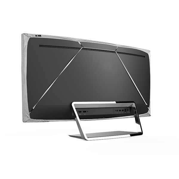 Stretchigt tyg-TV-skydd dammskydd Universal Silver 43 tum