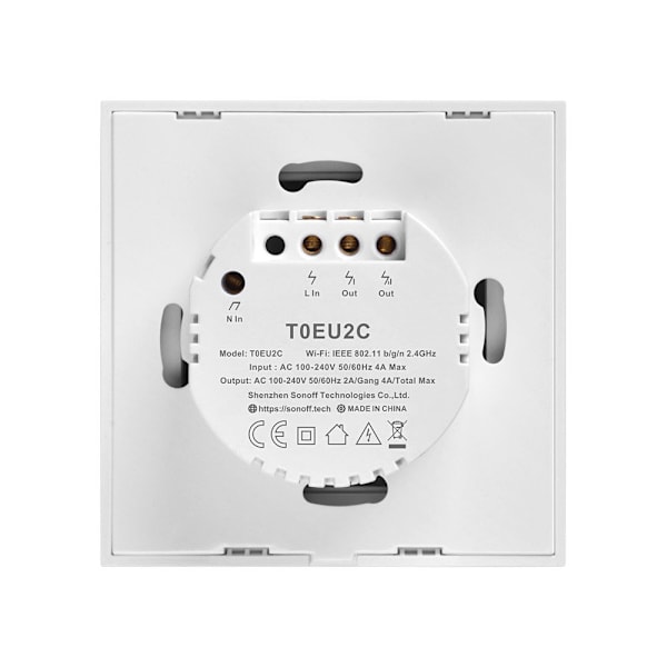 Smart Switch WiFi Sonoff T0 EU TX (2-kanals)