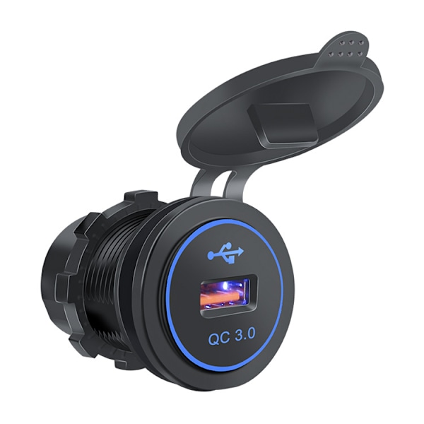 QC3.0 USB-bilopladeradapter med LED-lys