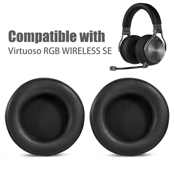 Öronkuddar för Corsair Virtuoso RGB hörlurar Svart