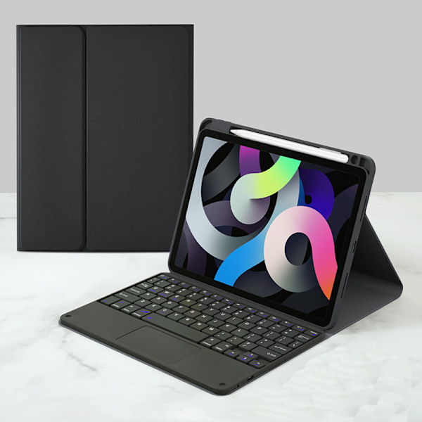 Smalt skyddsfodral med styrplatta och tangentbord för iPad iPad 10,9/11 tum M2 Svart