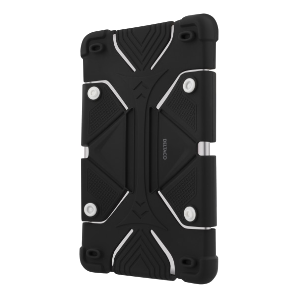 Case in silicone for 7-8" tablets, stand, black